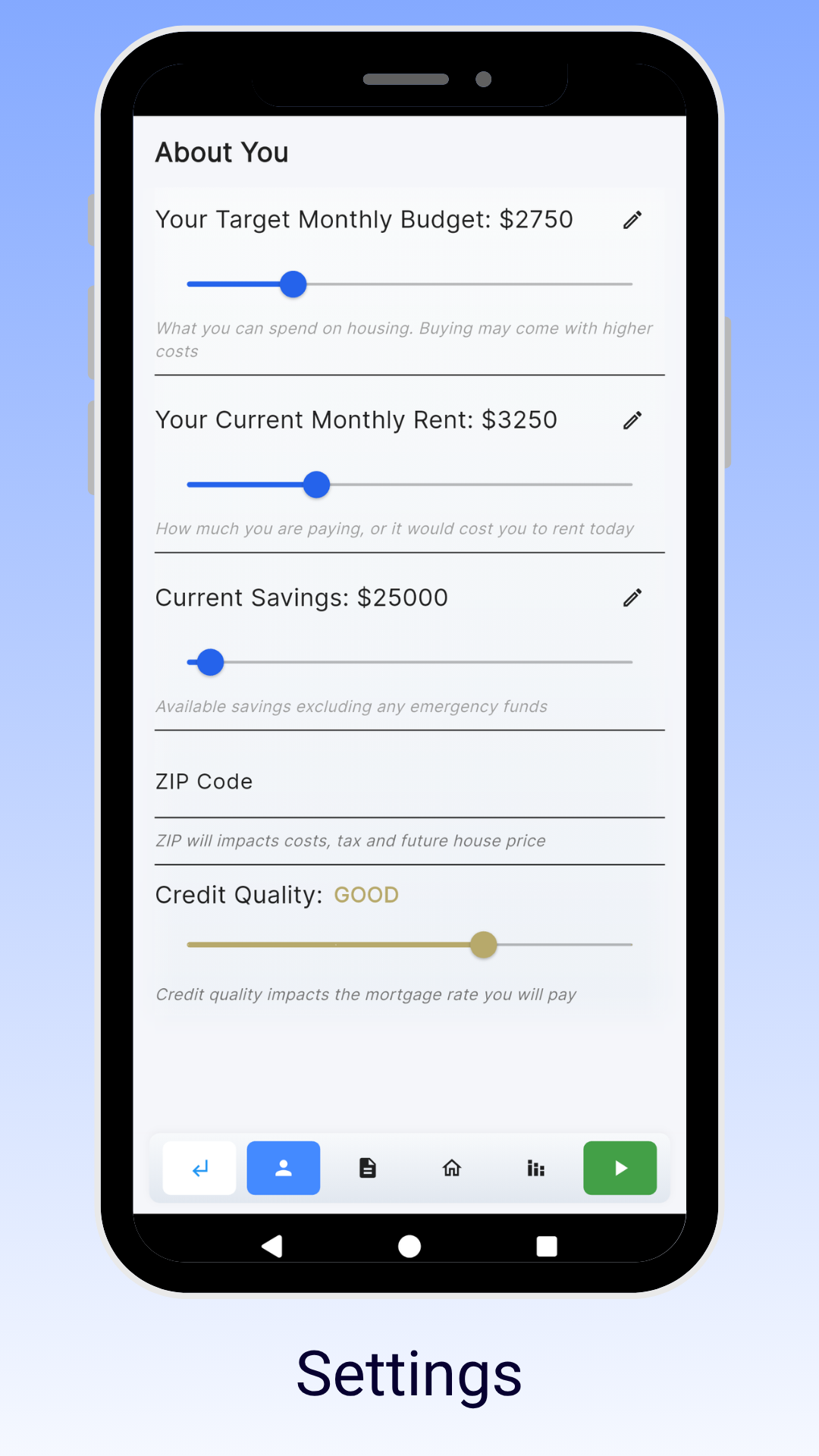 Provide information about your current situation